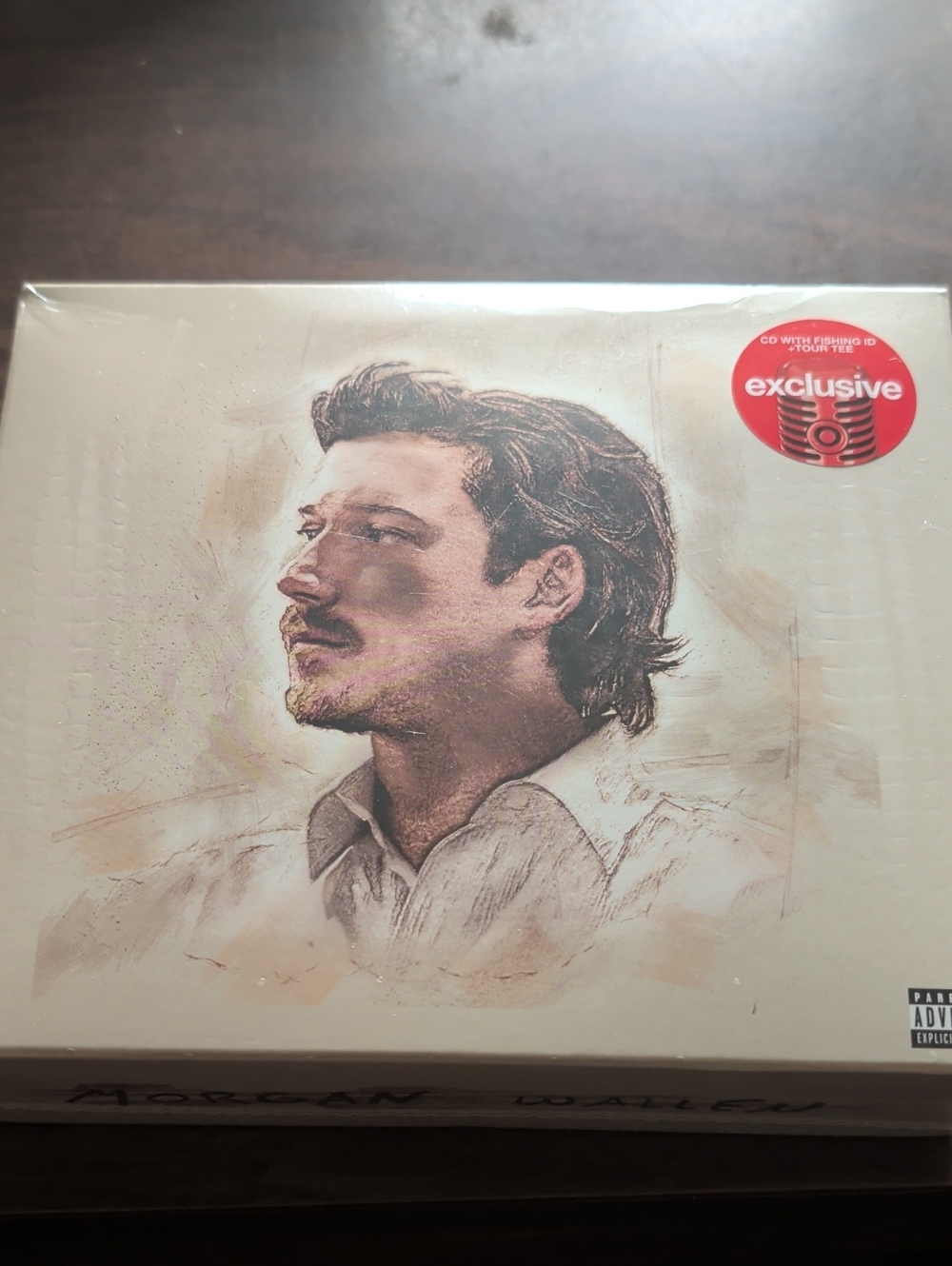 Morgan Wallen I'm The Problem CD With Fishing ID And Tort T-shirt Sealed